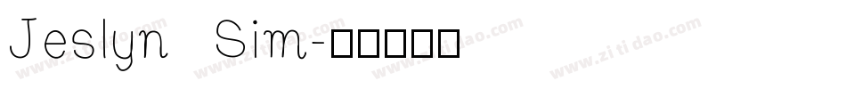 Jeslyn Sim字体转换
